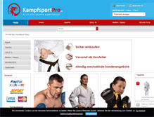 Tablet Screenshot of kampfsportpro.de